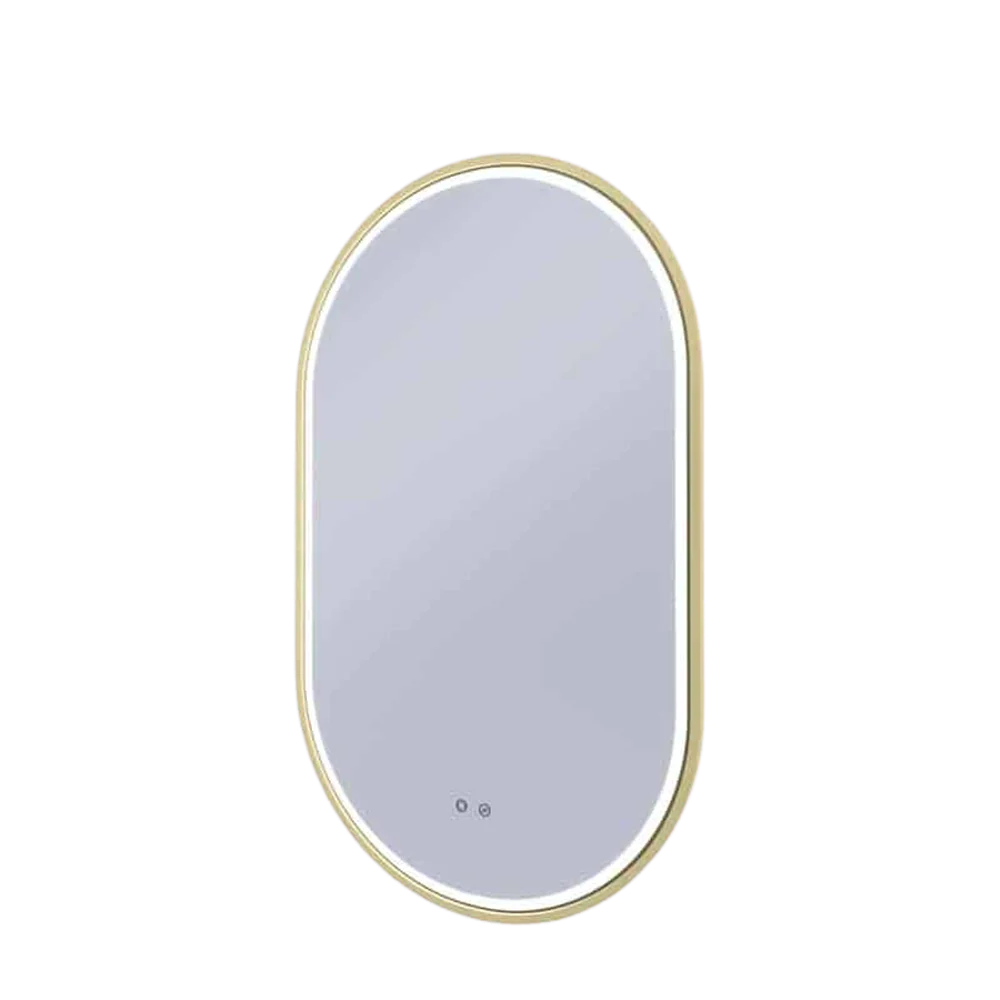 Remer Gatsby LED Mirror 600mm Baltic Brass - Image 3