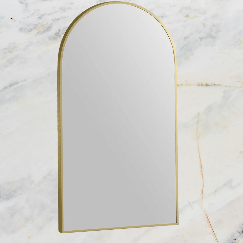 Remer Modern Arch Wall Mirror 510mm Nordic Gold - Image 2