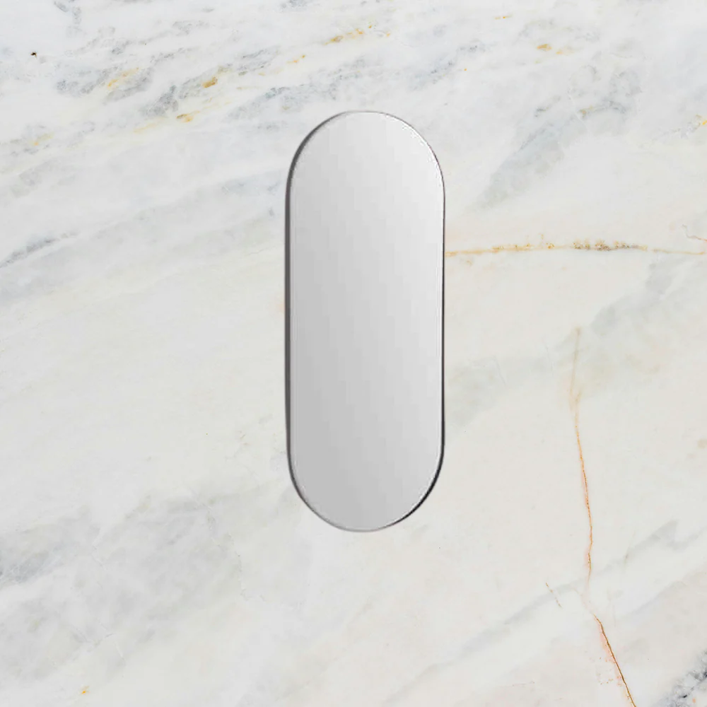 Remer Modern Oblong Mirror 1210mm Brits Nickel - Image 2