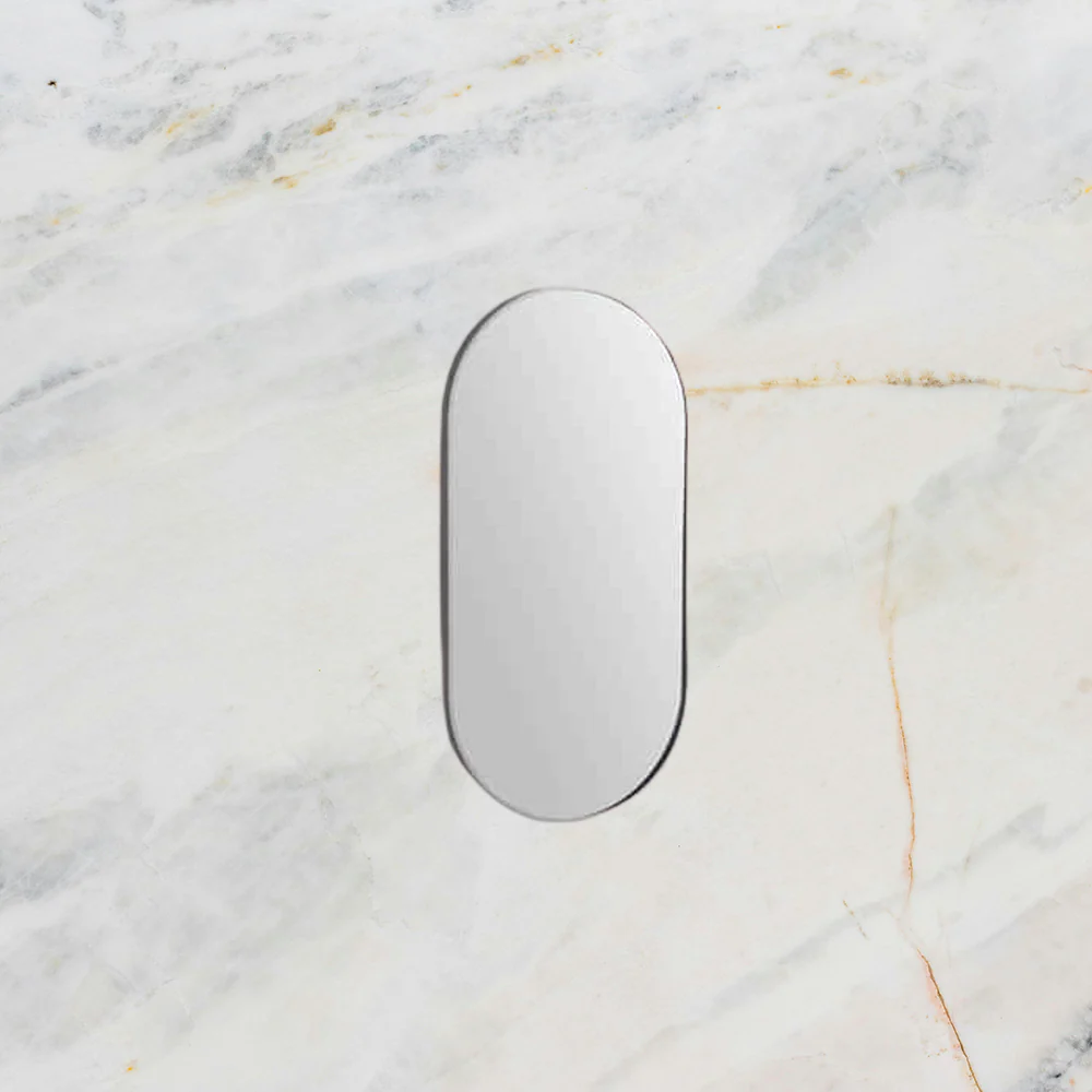 Remer Modern Oblong Mirror 910mm Brits Nickel - Image 2