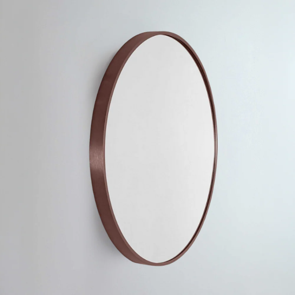 Remer Modern Round Mirror 610mm Cuban Bronze - Image 2