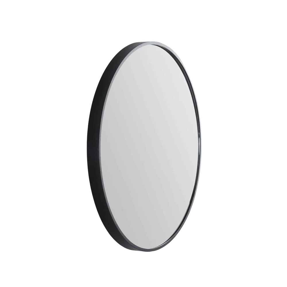 Remer Modern Round Mirror 610mm Manhattan Black - Image 3