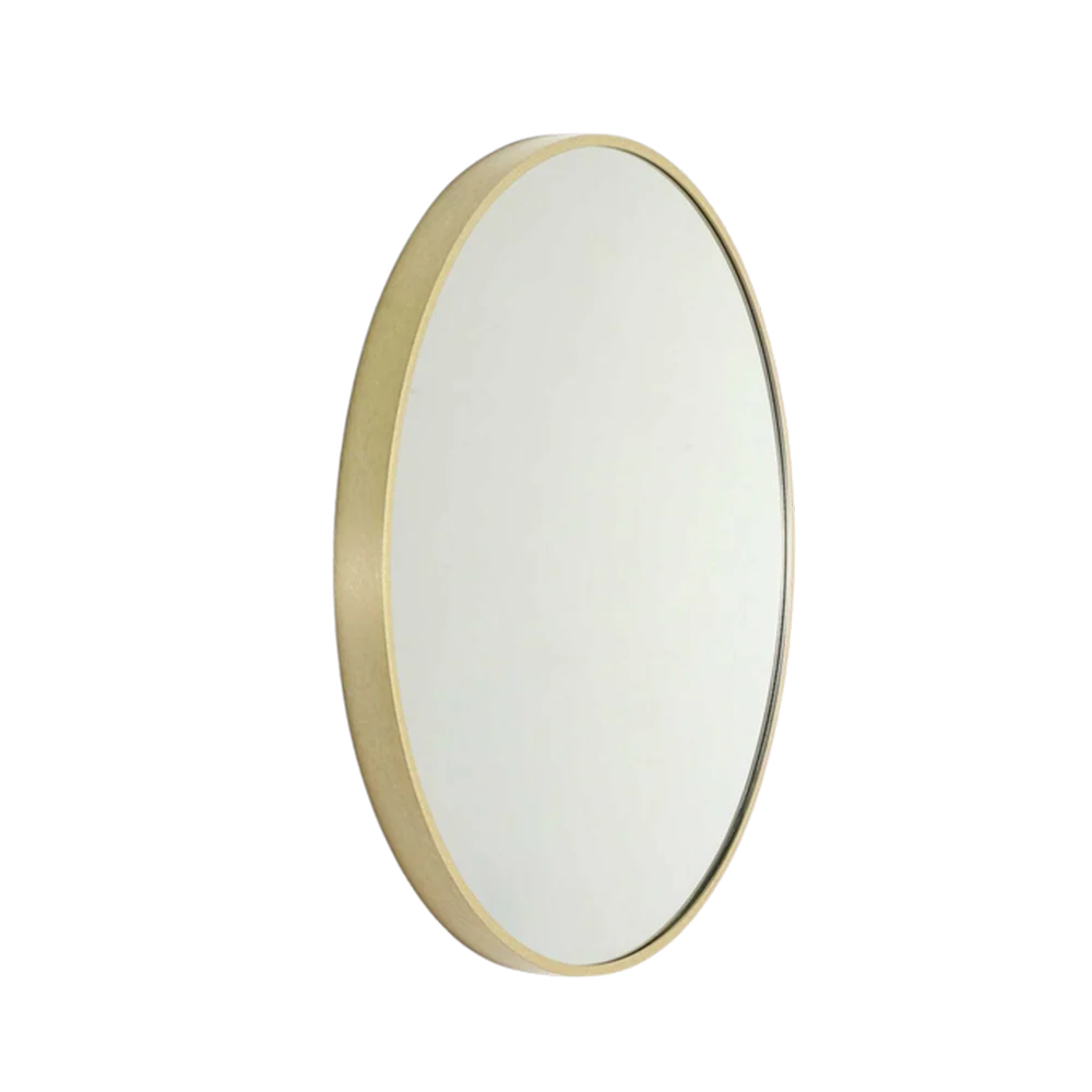 Remer Modern Round Mirror 610mm Nordic Gold - Image 3