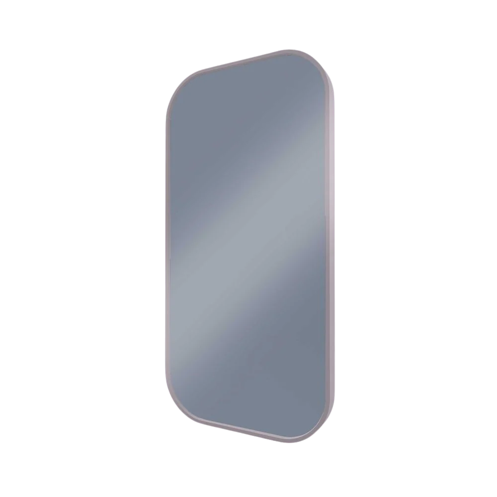 Remer Modern Soft Rectangle Wall Mirror 450mm Brits Nickel - Image 3