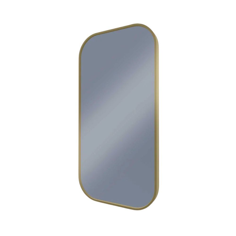Remer Modern Soft Rectangle Wall Mirror 450mm Nordic Gold - Image 3