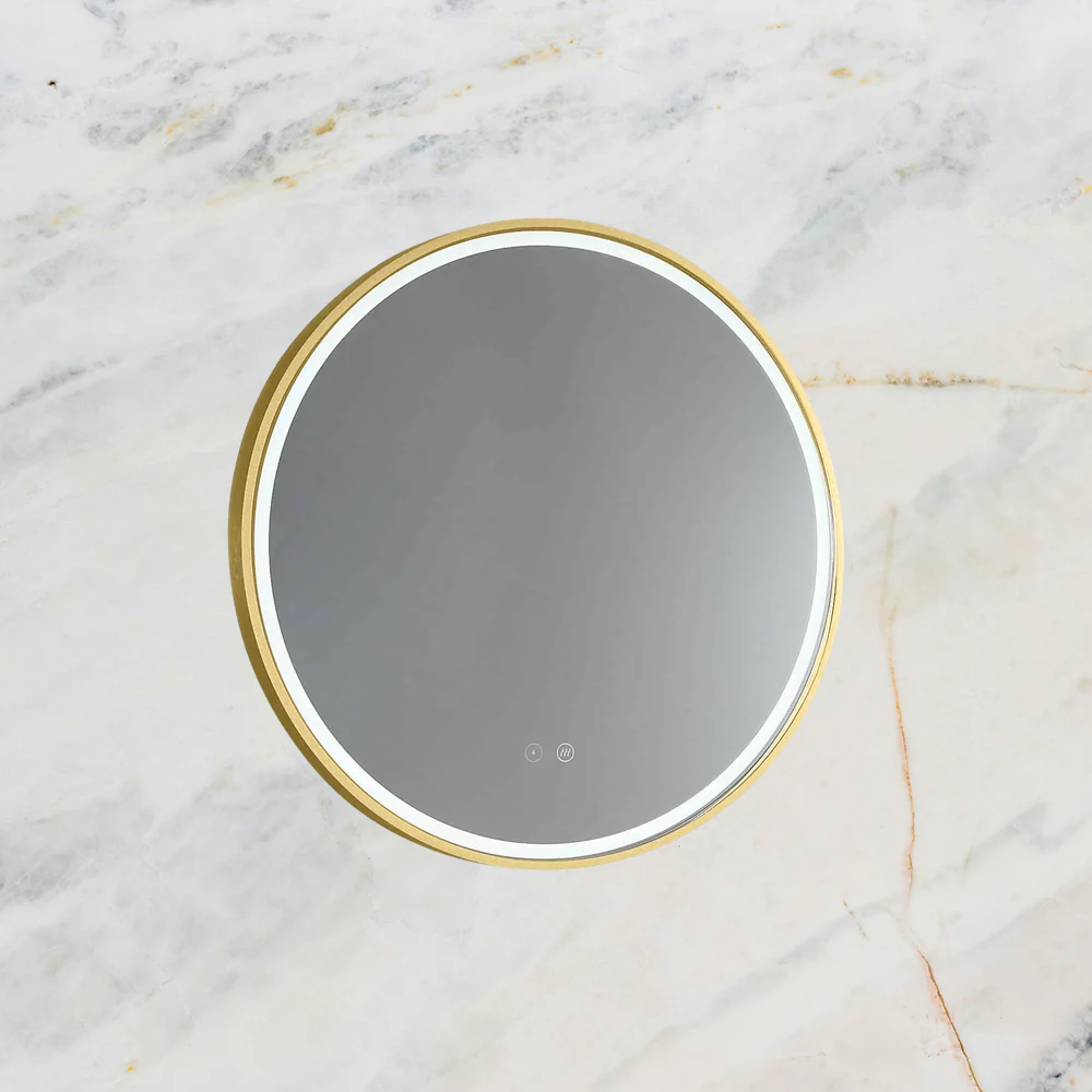 Remer Sphere LED Mirror 800mm Nordic Gold - Image 2