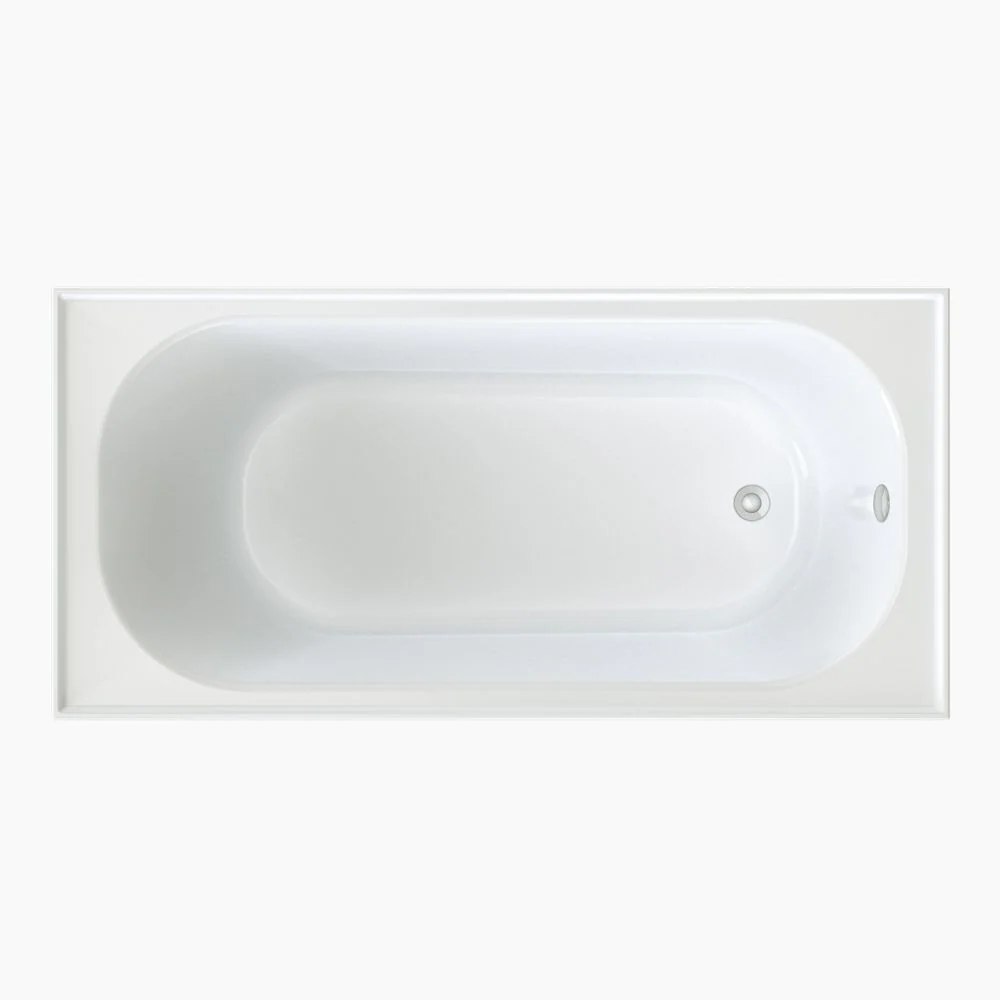 Caroma Round Bath 1525 With Overflow White - Image 2