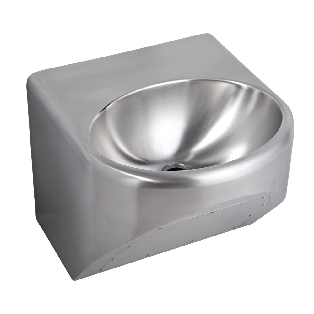 3monkeez Round Disabled Compliant Wall Mounted Stainless Steel Hand Basin - Image 3