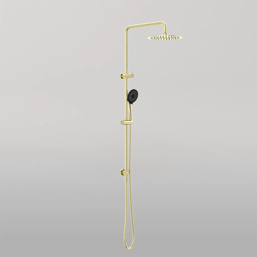 Nero Round Project Twin Shower 4 Star Rating Brushed Gold - Image 2