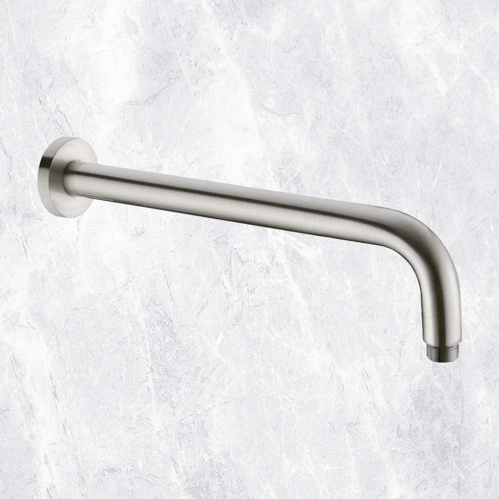 Nero Round Shower Arm 500mm Brushed Nickel - Image 2