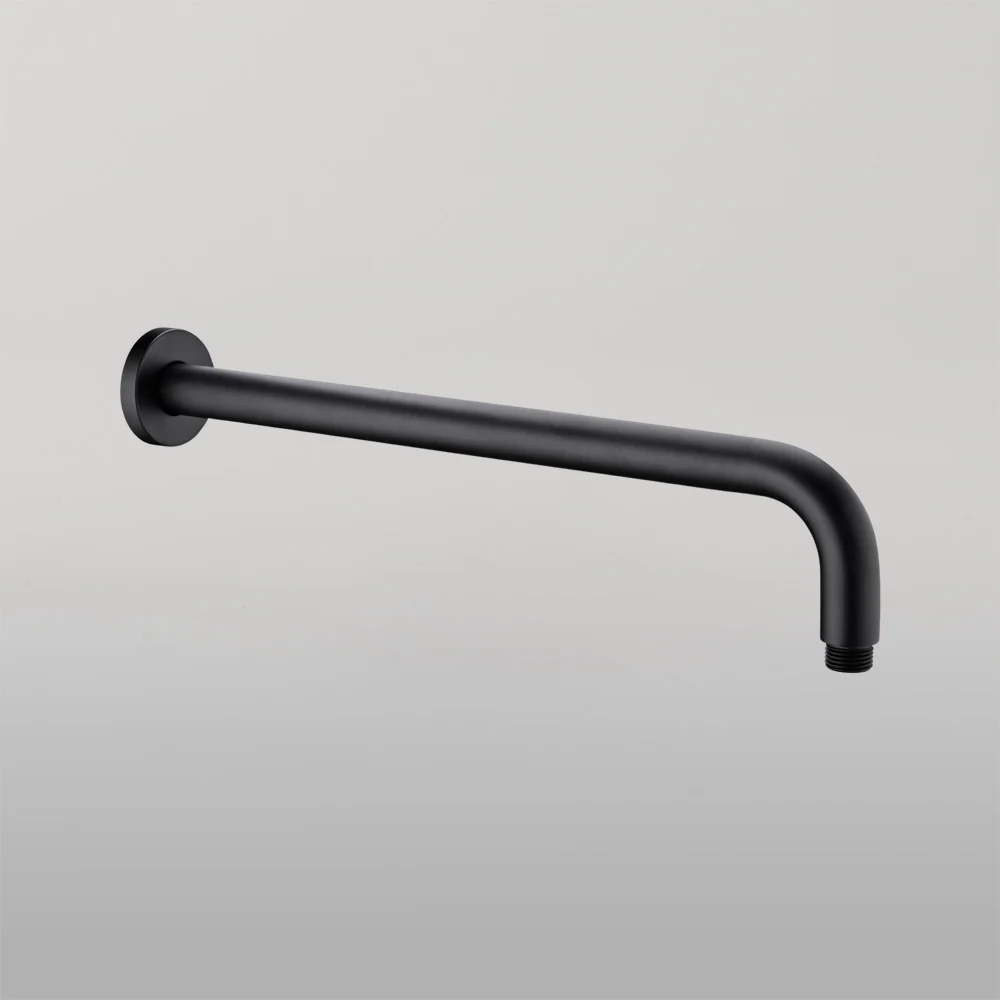 Nero Round Shower Arm 500mm Length Matte Black - Image 2