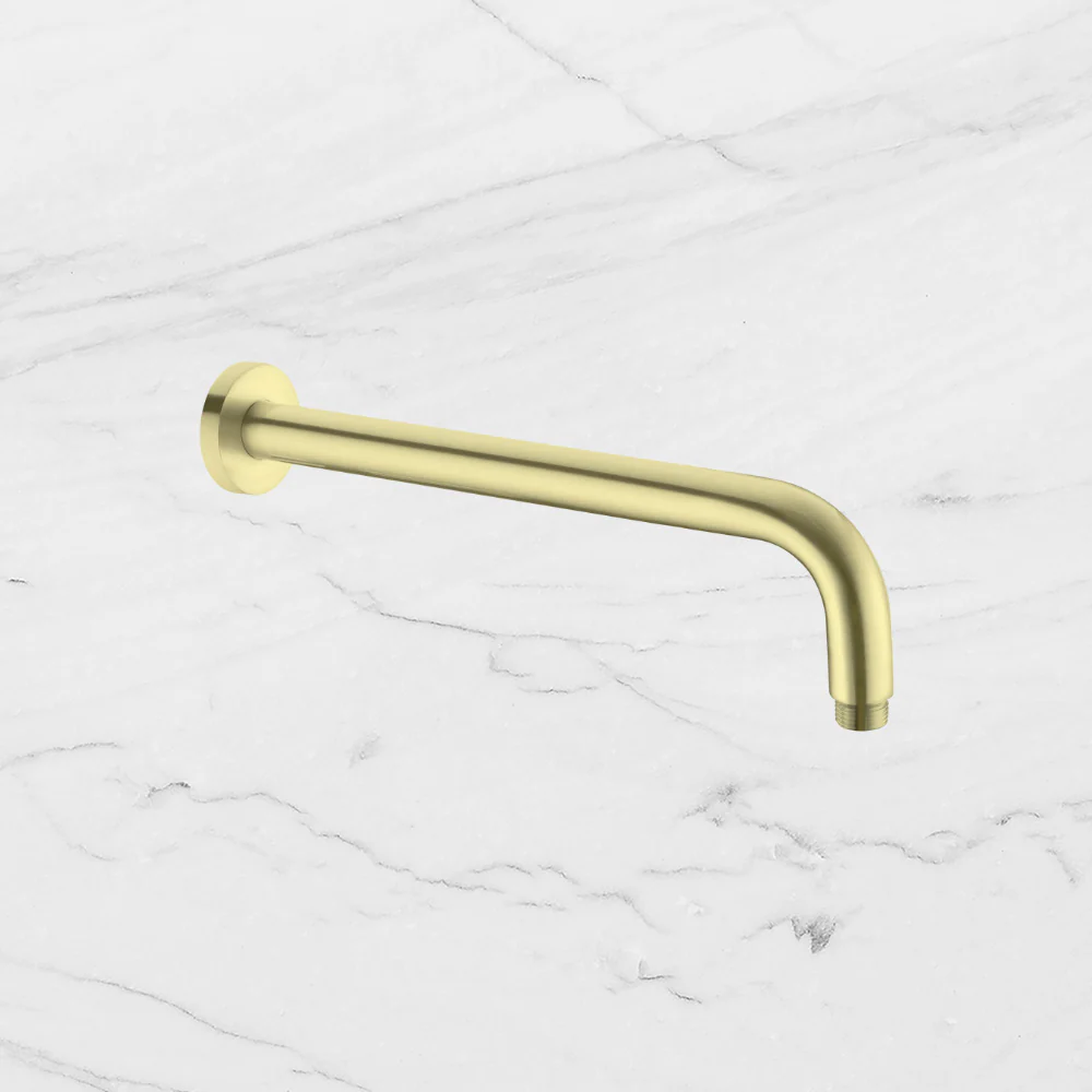 Nero Round Shower Arm Brushed Gold - Image 2