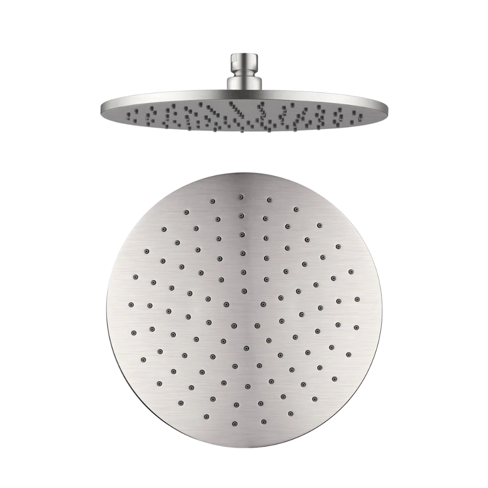 Nero Round Shower Head 250mm Brushed Nickel