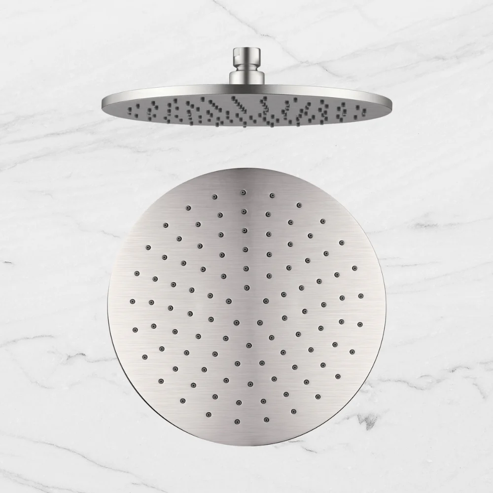 Nero Round Shower Head 250mm Brushed Nickel - Image 2