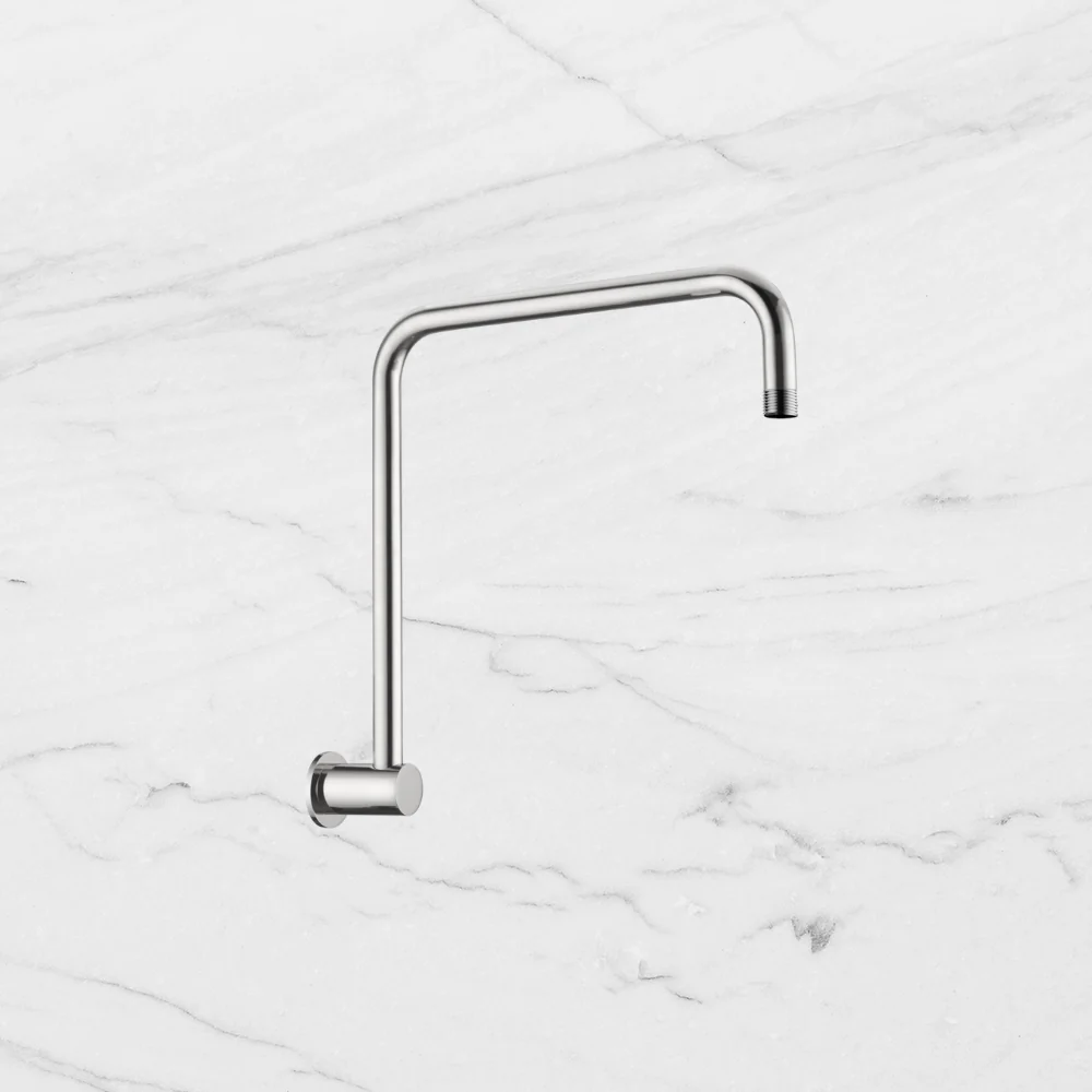 Nero Round Swivel Shower Arm Brushed Nickel - Image 2