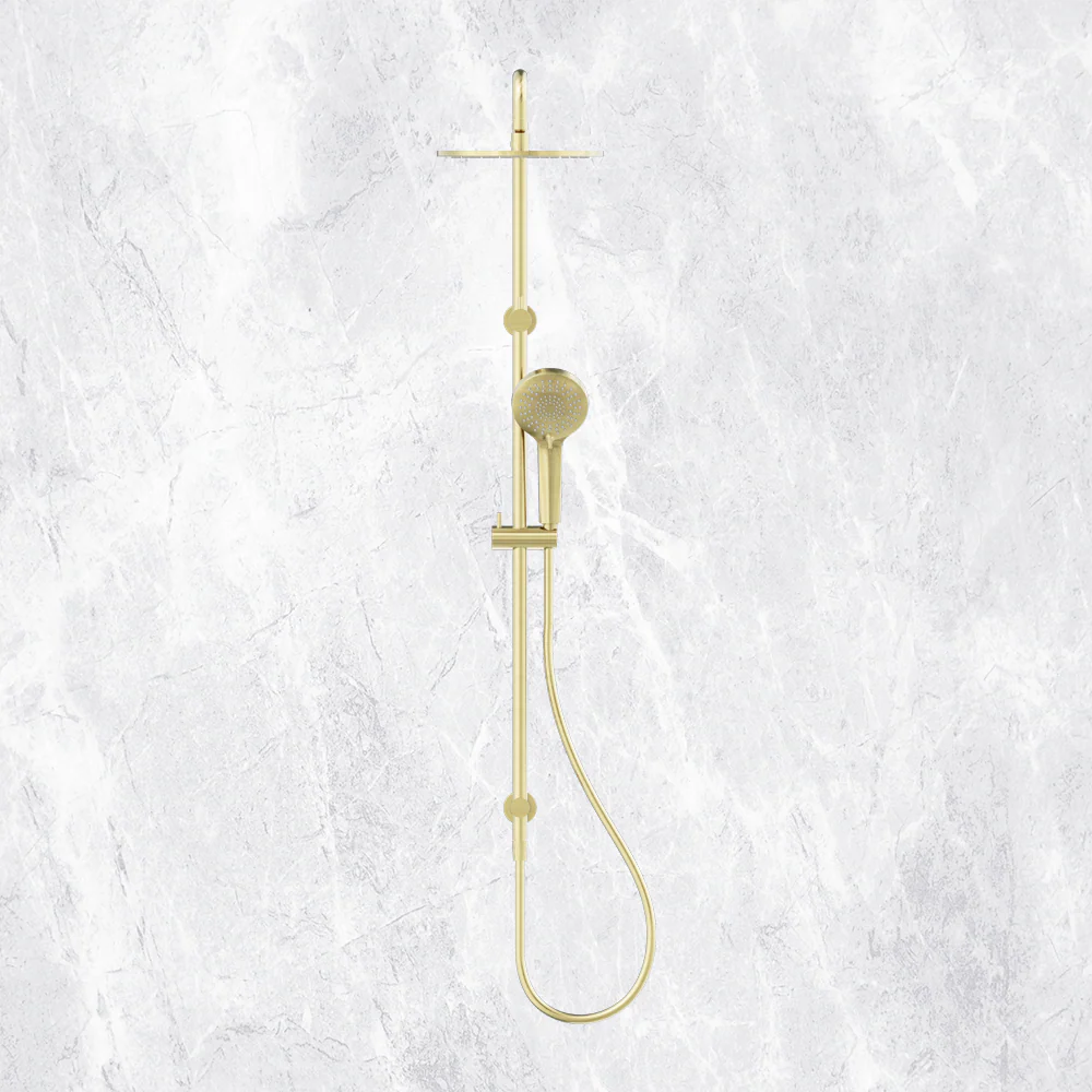Nero Round Twin Shower Brushed Gold - Image 2