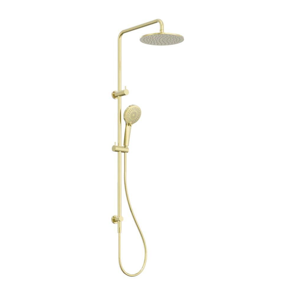 Nero Round Twin Shower Brushed Gold - Image 3