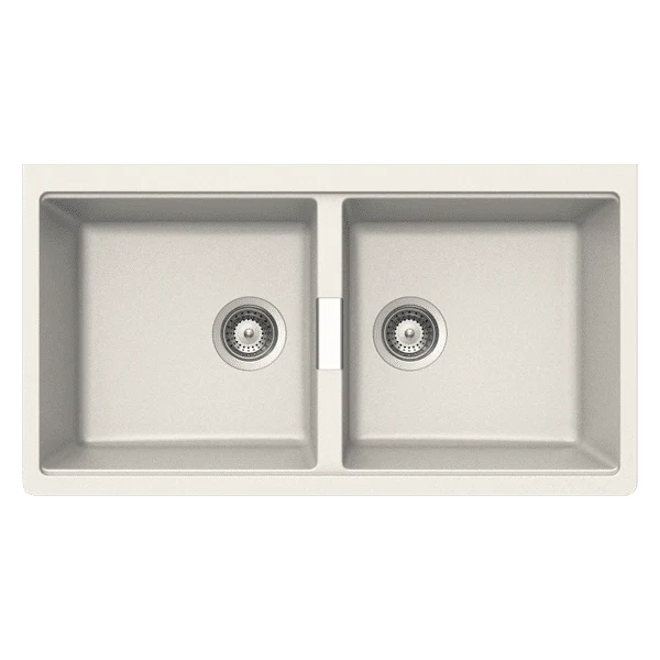 Schock Horizont Double Bowl Undermount Polaris White