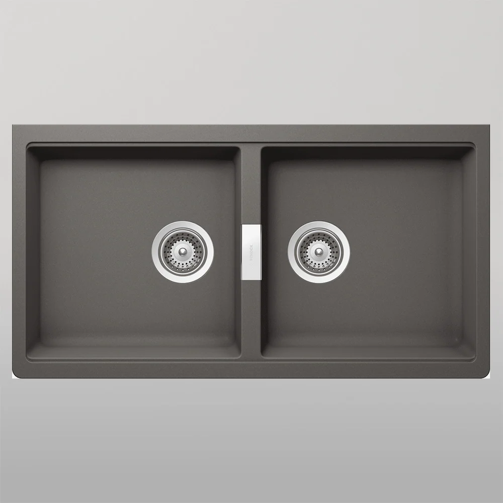 Schock Horizont Double Bowl Undermount Stone Grey - Image 2