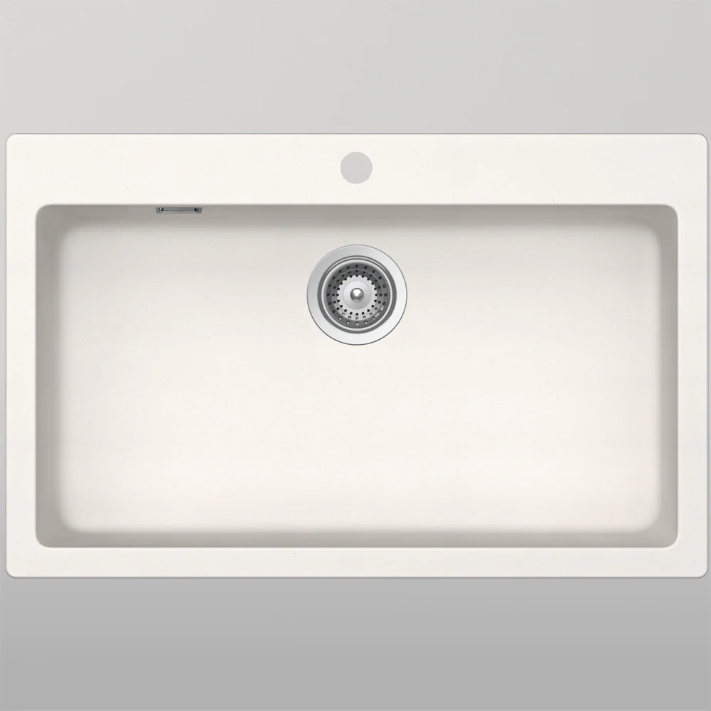 Schock Signus Large Single Bowl 1 Tap Hole Polaris White - Image 2