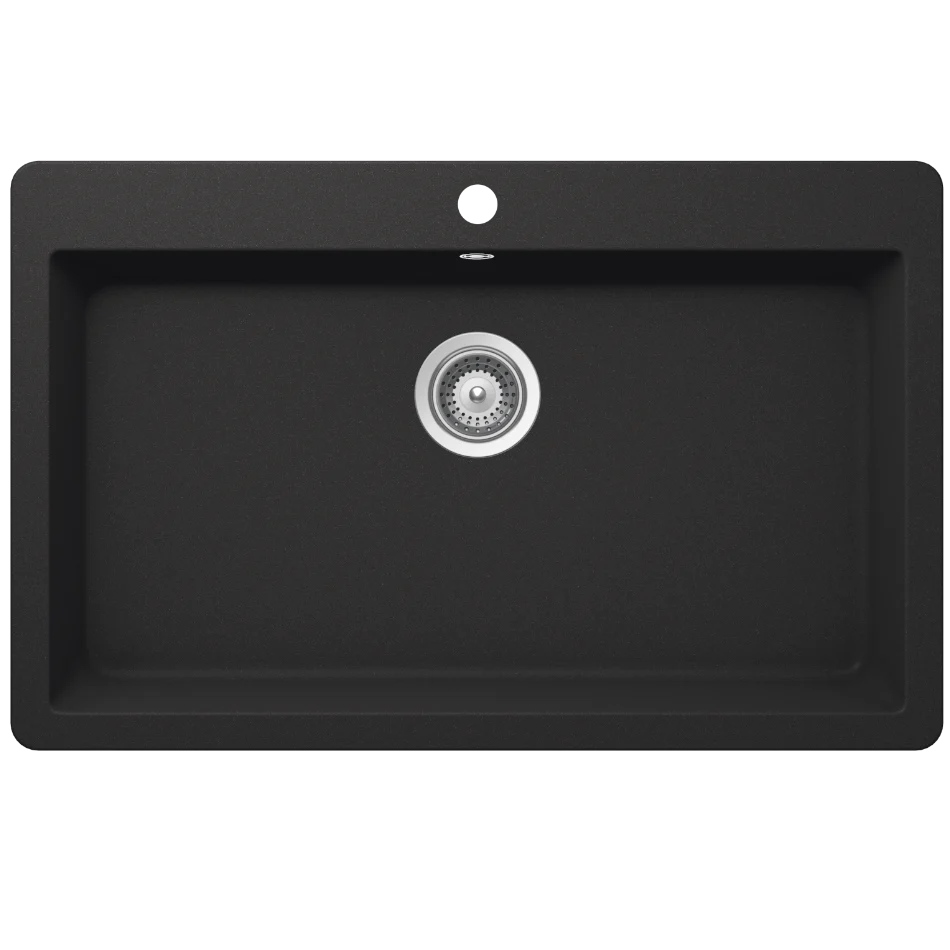Schock Signus Large Single Bowl Sink 1 Tap Hole Magma Black - Image 3