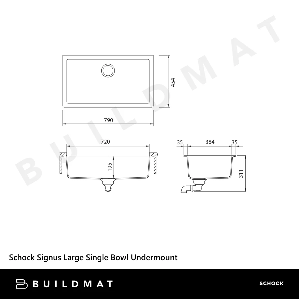 Schock Signus Large Single Bowl Undermount Polaris White - Image 4