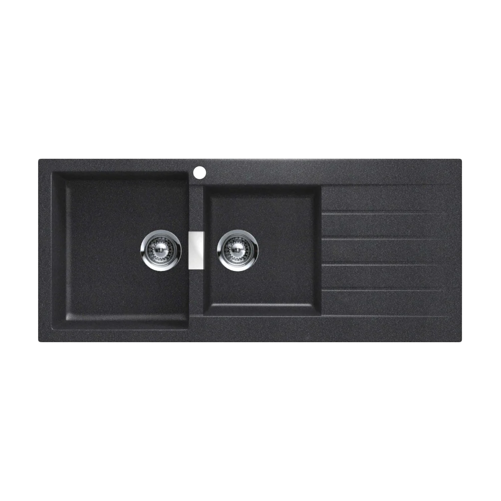 Schock Signus Magma 1 And 3/4 Bowl Left Hand Bowl 1 Tap Hole Black - Image 3