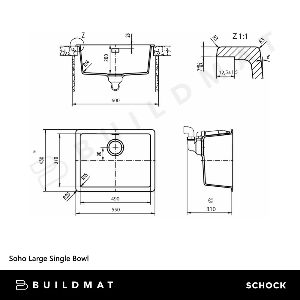 Schock Soho Large Single Bowl Puro - Image 4