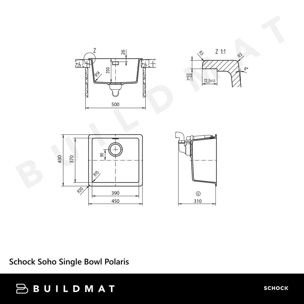 Schock Soho Single Bowl Polaris White - Image 4