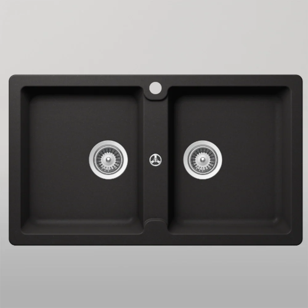 Schock Typos Double Bowl 1 Tap Hole Nero Black - Image 2
