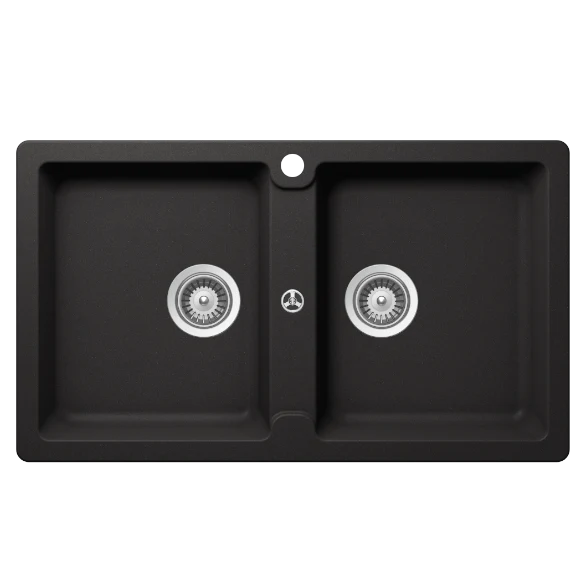 Schock Typos Double Bowl 1 Tap Hole Nero Black - Image 3