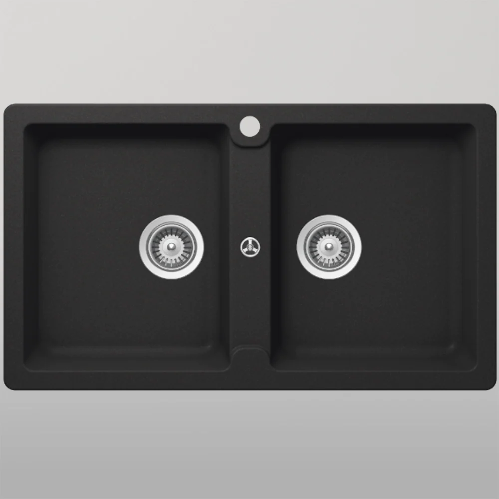 Schock Typos Double Bowl 1 Tap Hole Onyx Black - Image 2