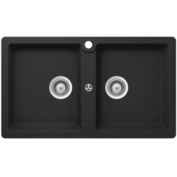 Schock Typos Double Bowl 1 Tap Hole Onyx Black - Image 3