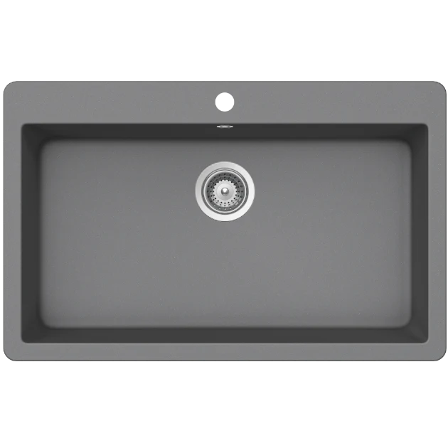 Schock Virtus Large Bowl 1 Tap Hole Croma Grey - Image 3