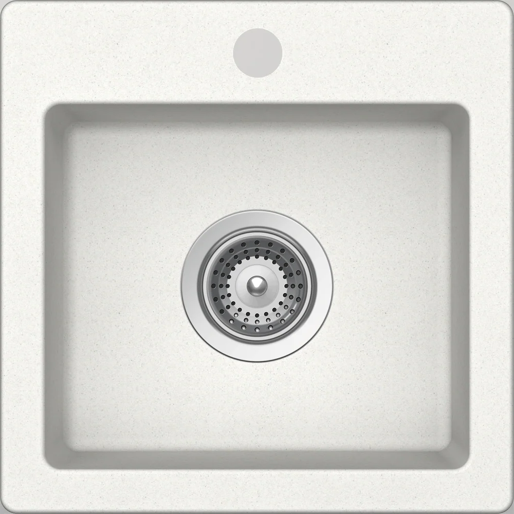Schock Virtus Small Bowl 1 Tap Hole Alpina White - Image 2