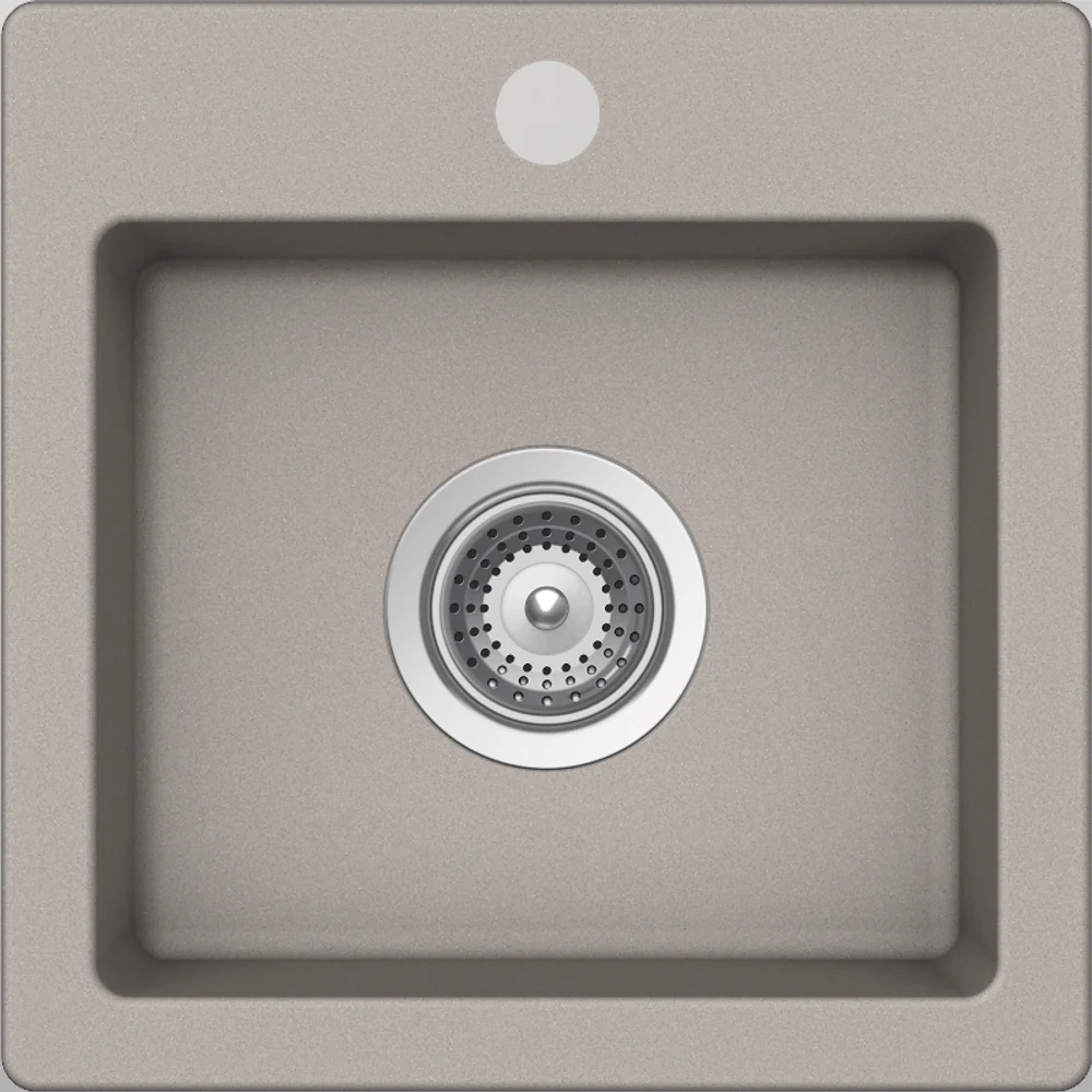 Schock Virtus Small Bowl 1 Tap Hole Concrete Grey - Image 2