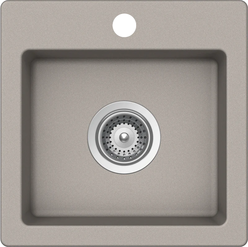 Schock Virtus Small Bowl 1 Tap Hole Concrete Grey - Image 3