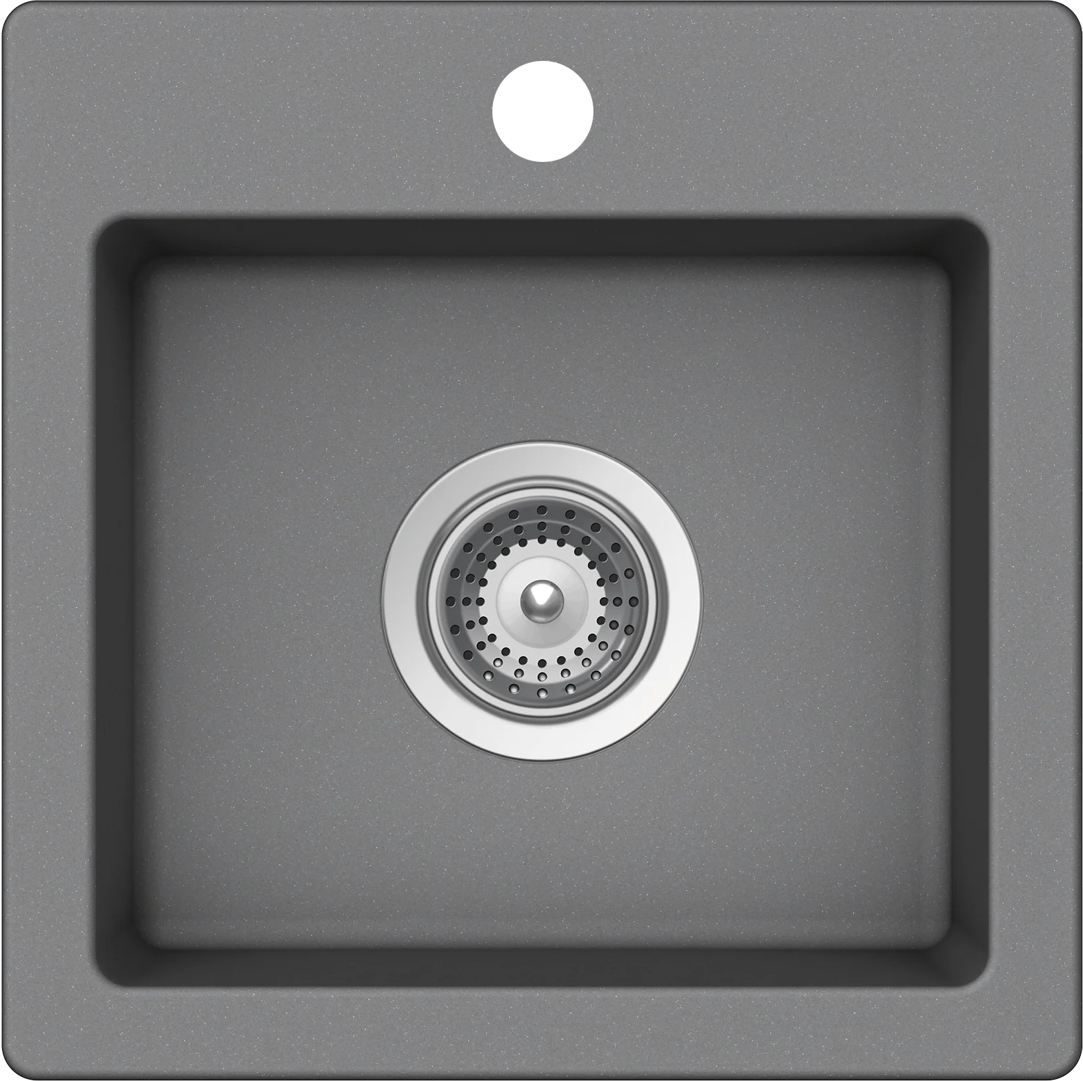 Schock Virtus Small Bowl 1 Tap Hole Croma Grey - Image 3