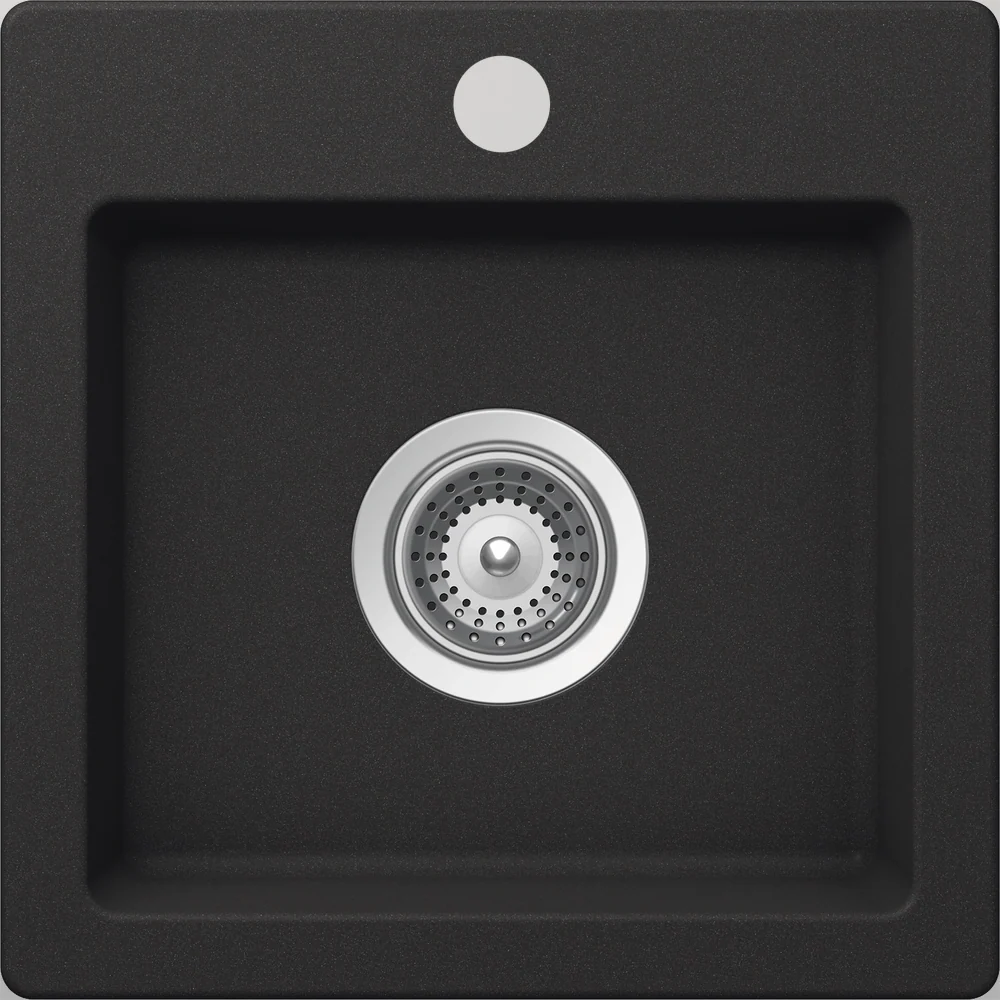 Schock Virtus Small Bowl 1 Tap Hole Onyx Black - Image 2