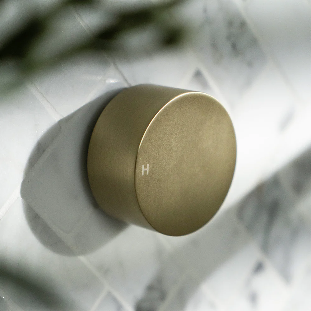 Alma Simon Brushed Brass Gold Simple Circle Handles - Image 5