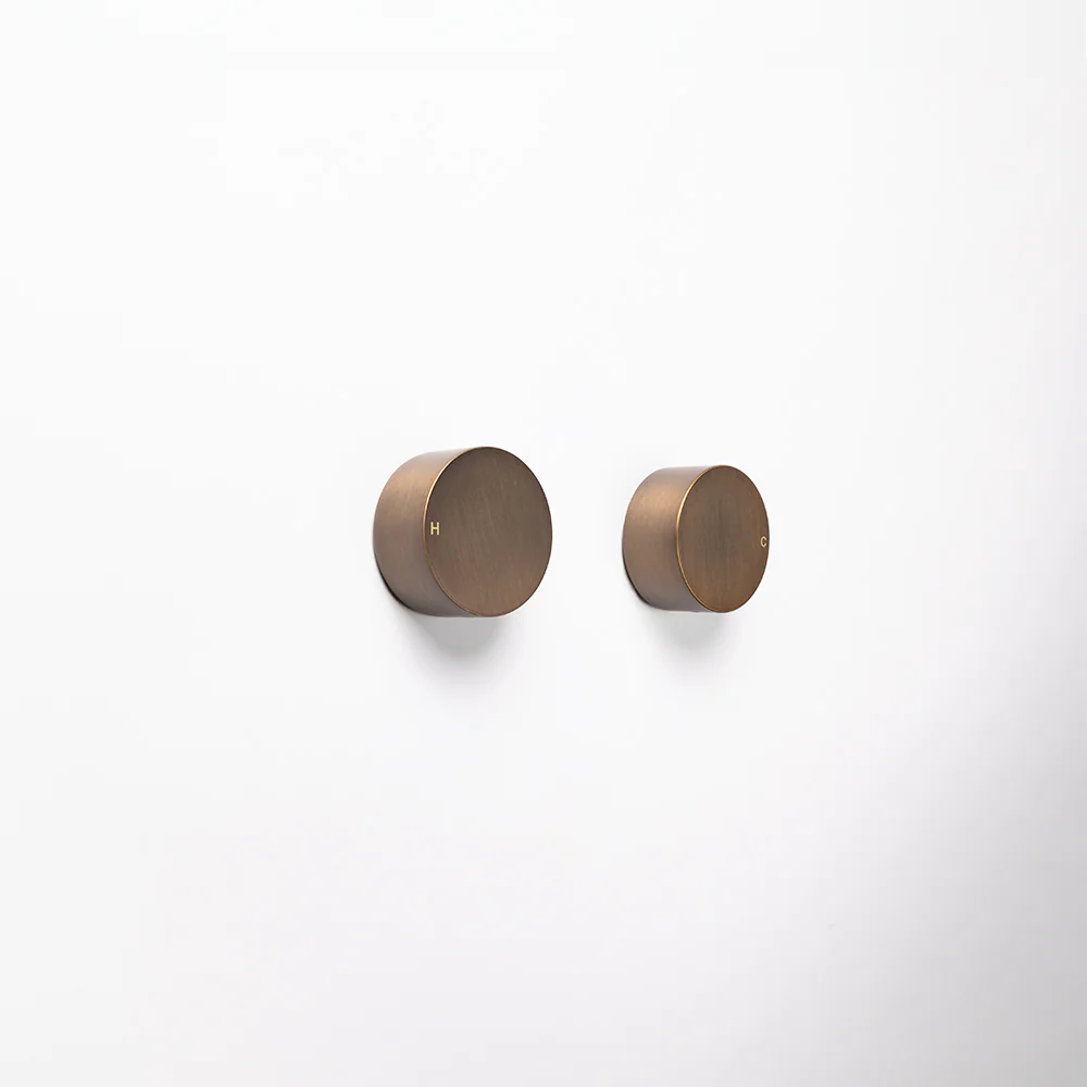 Alma Simon Brushed Vintage Antique Brass Simple Circle Handles - Image 5