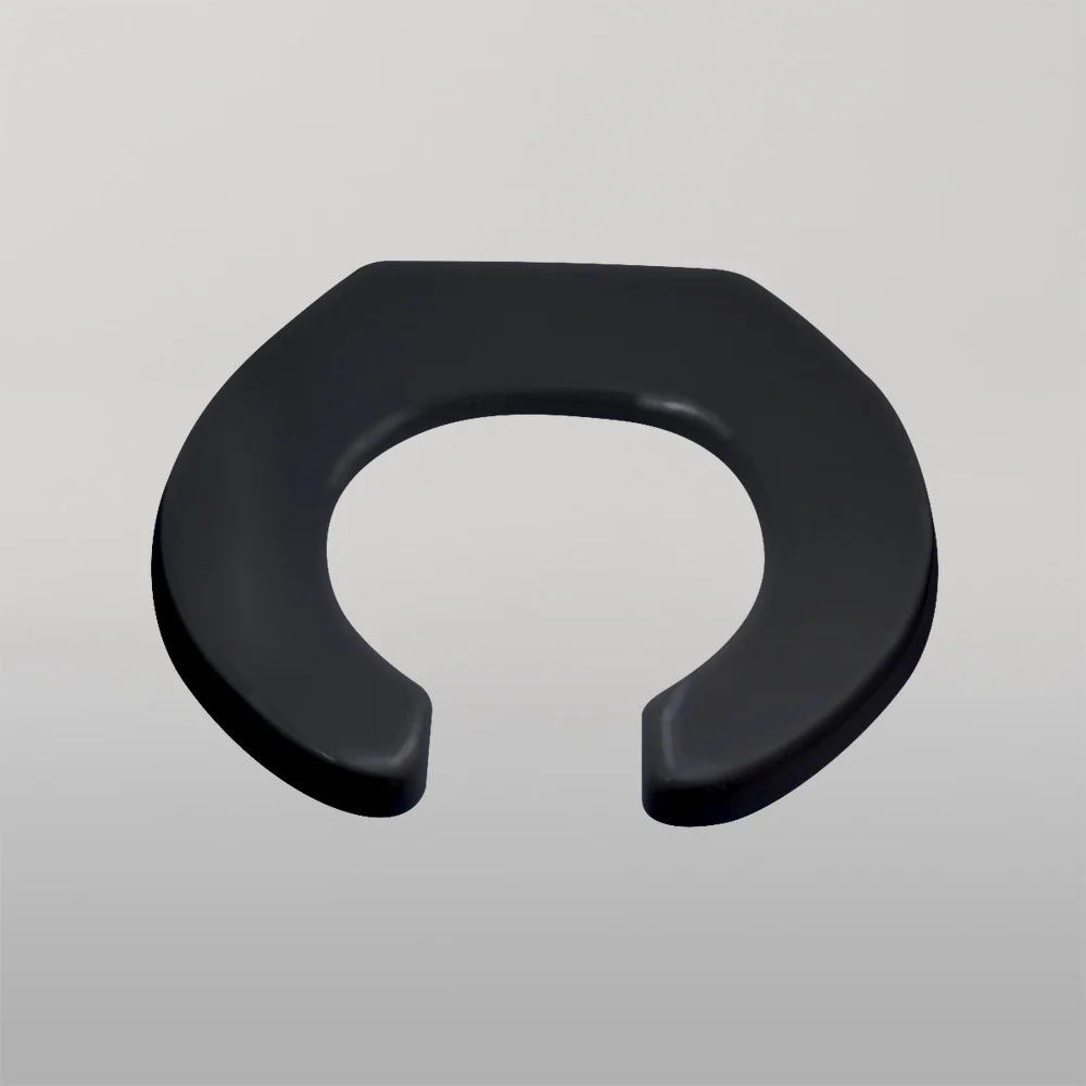 3monkeez Single Flap Open Front Toilet Seat Black - Image 2