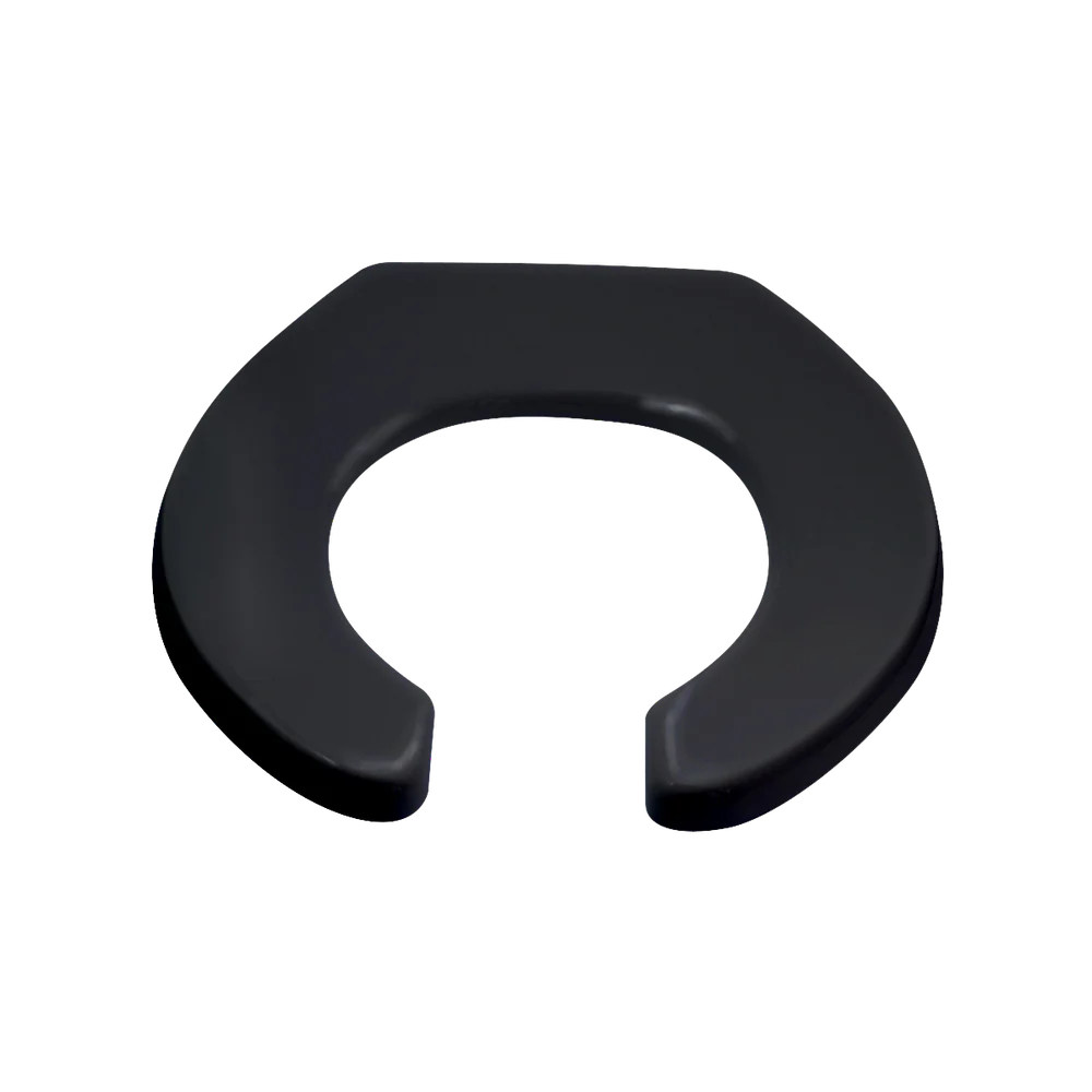 3monkeez Single Flap Open Front Toilet Seat Black - Image 3