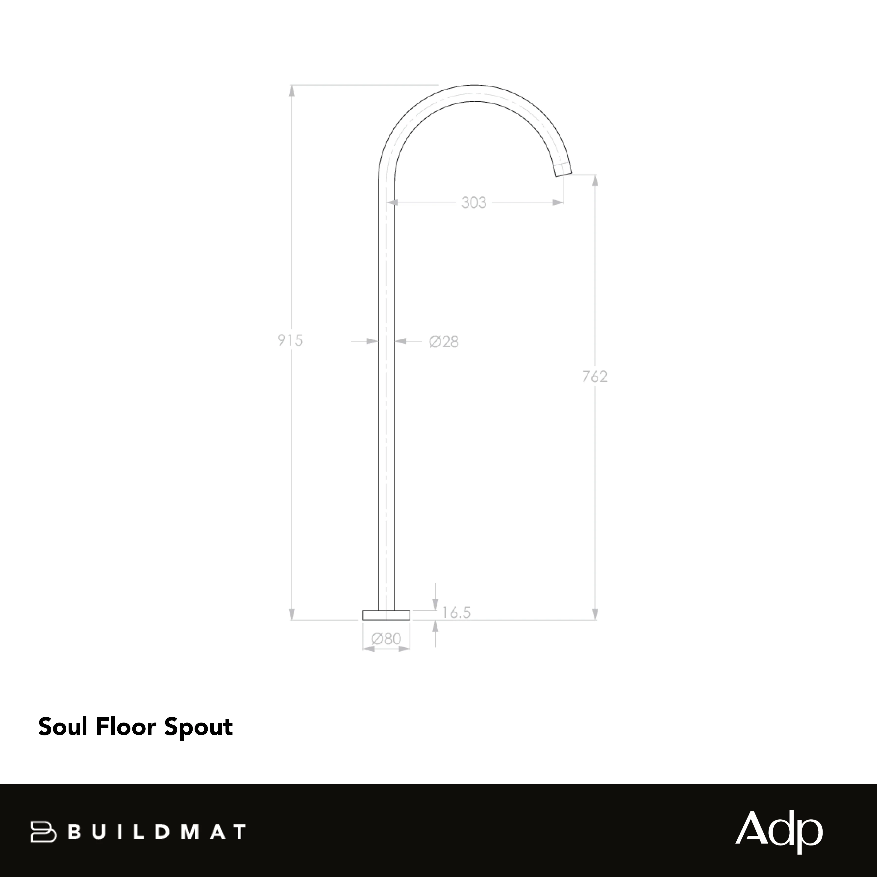 ADP Soul Floor Spout Brushed Copper - Image 4