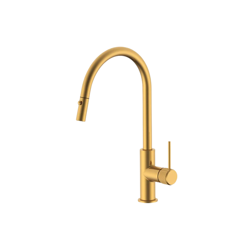 ADP Soul Groove Pull Out Sink Mixer Brushed Brass - Image 3