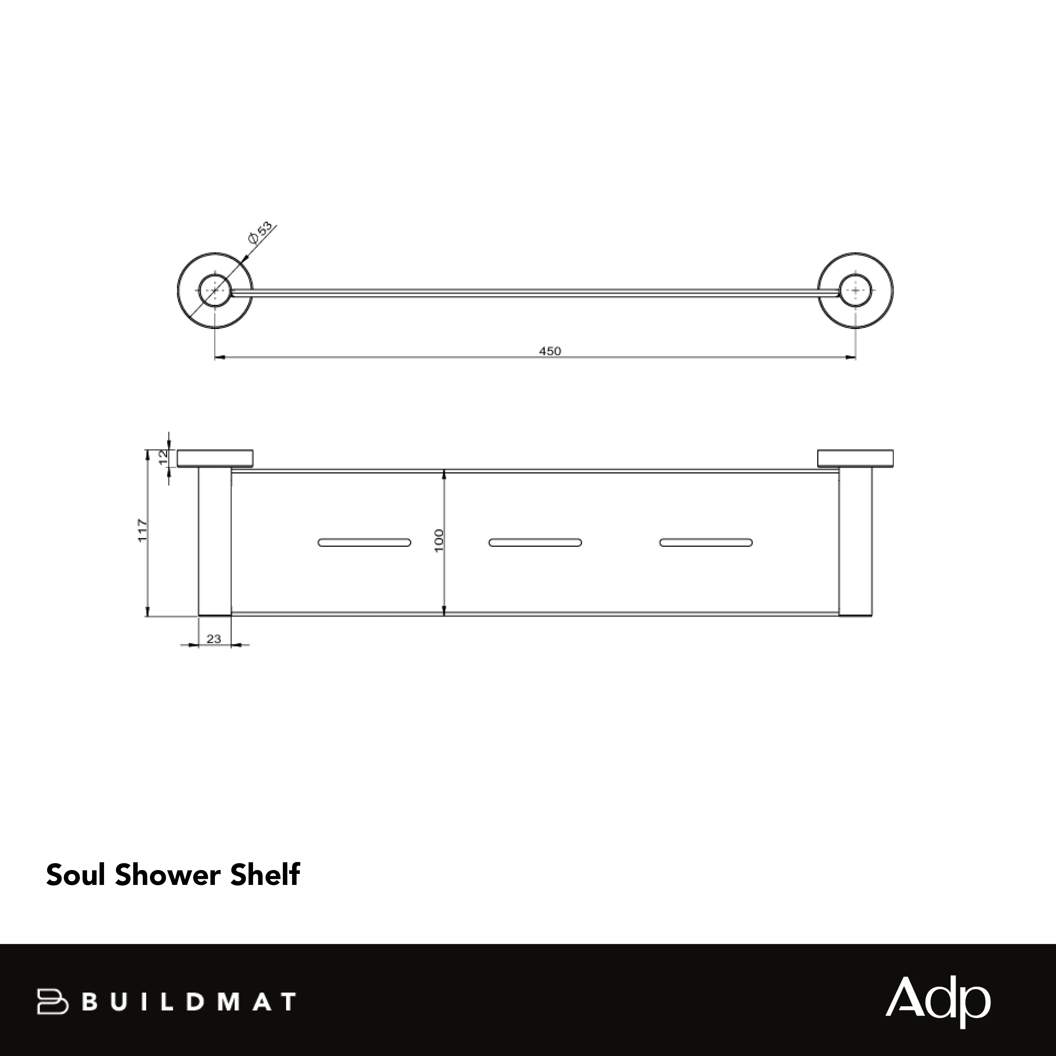 ADP Soul Shower Shelf Matte White - Image 4