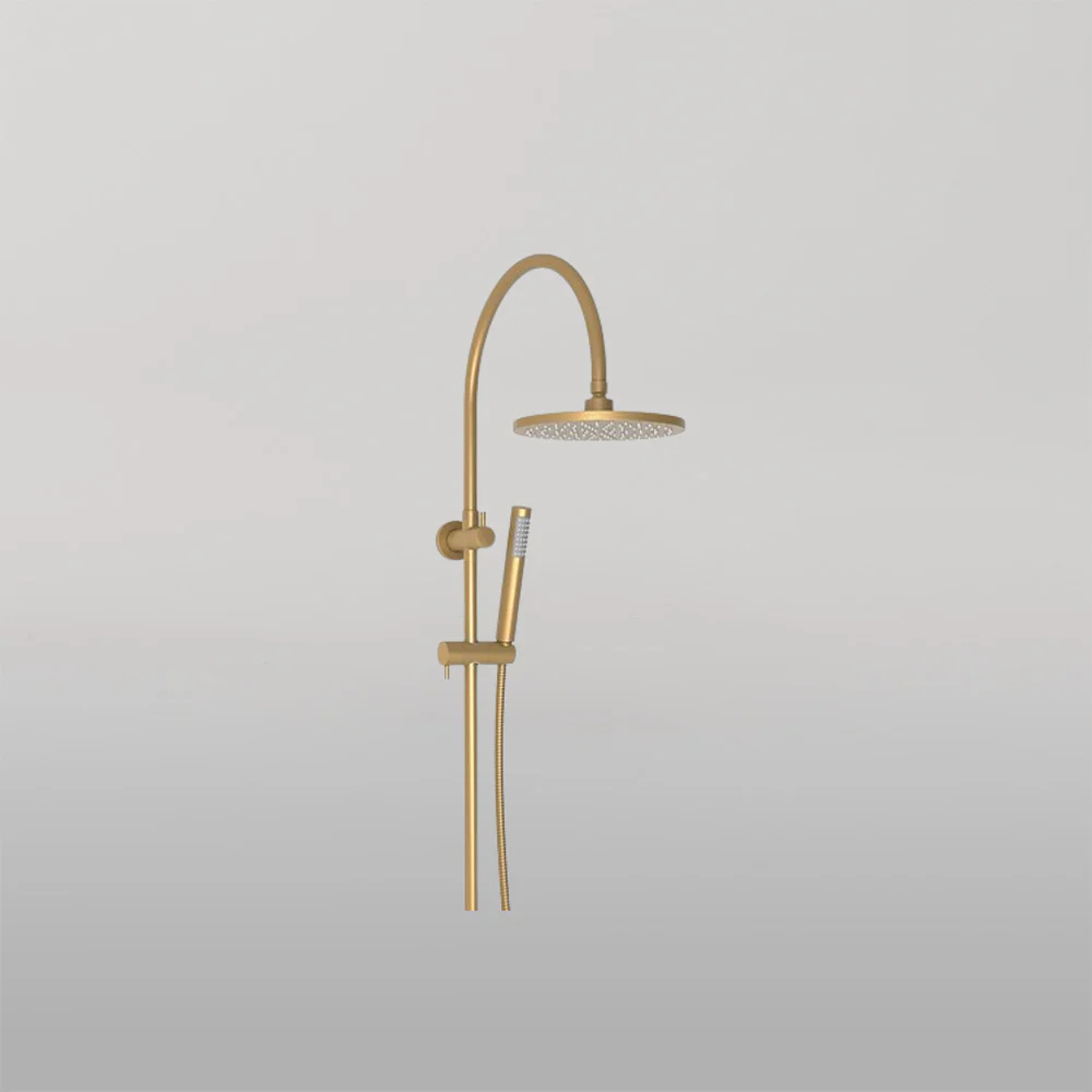 ADP Soul Slimline Gooseneck Shower Set Brushed Brass - Image 2