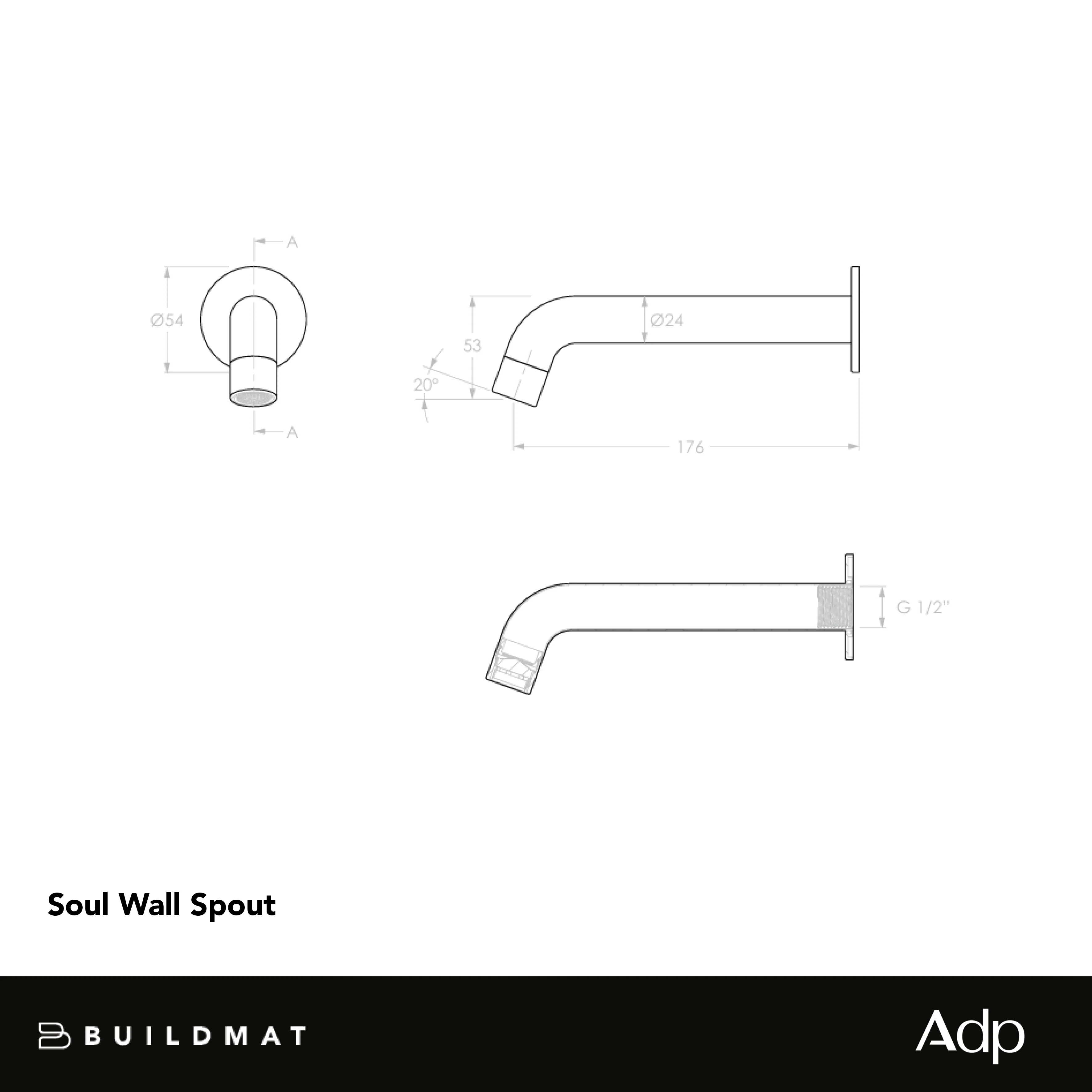 ADP Soul Wall Spout Matte White - Image 4