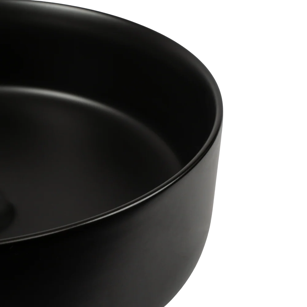 Alma Spica Nashi Matte Black Circle Basin - Image 4