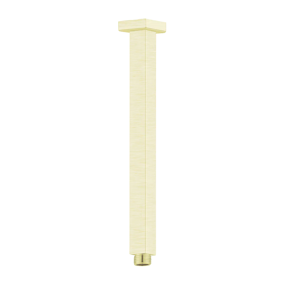 Nero Square Ceiling Arm 300mm Brushed Gold